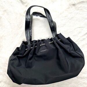 NWOT Vintage Y2K Black Nylon Slouch Big Size Handbag Purse Shoulder bag